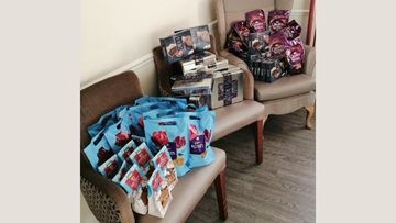 Kind donations from local school for Wednesbury care home Residents
